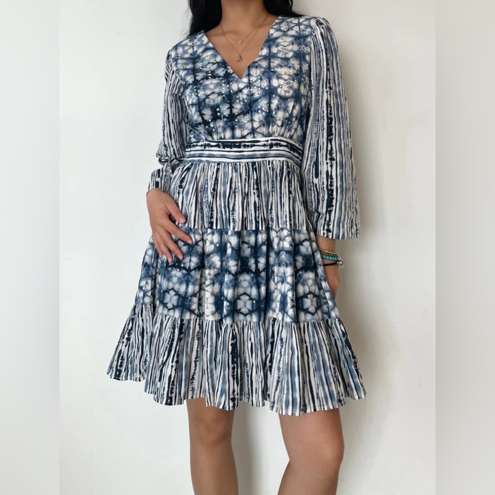 Anthropologie Not So Serious Behati Mini Dress Size S. Rich mom on vacay.